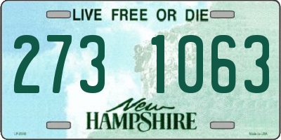 NH license plate 2731063