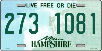 NH license plate 2731081