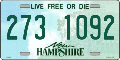 NH license plate 2731092
