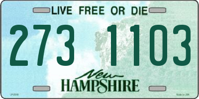 NH license plate 2731103