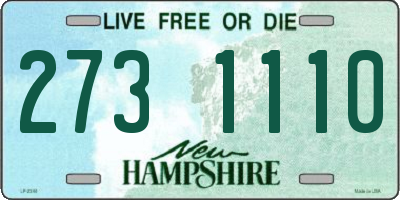 NH license plate 2731110