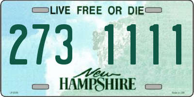 NH license plate 2731111