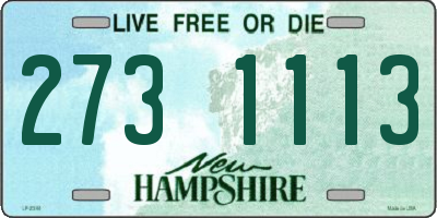 NH license plate 2731113