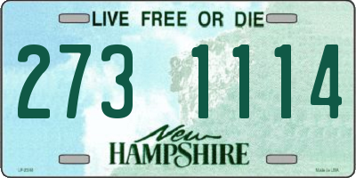 NH license plate 2731114