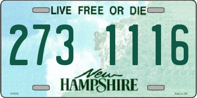 NH license plate 2731116