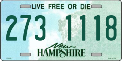 NH license plate 2731118