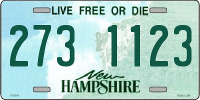 NH license plate 2731123