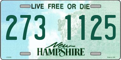 NH license plate 2731125