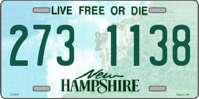 NH license plate 2731138