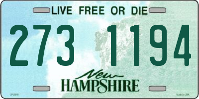 NH license plate 2731194