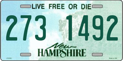 NH license plate 2731492