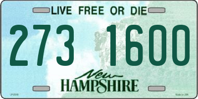 NH license plate 2731600