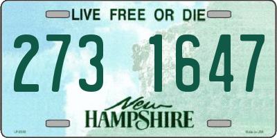 NH license plate 2731647