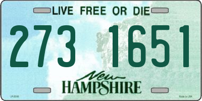 NH license plate 2731651