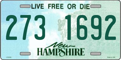 NH license plate 2731692