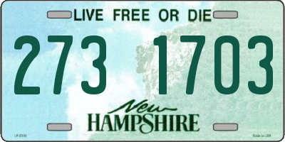 NH license plate 2731703