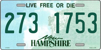 NH license plate 2731753