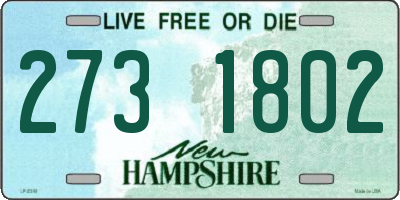 NH license plate 2731802