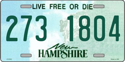 NH license plate 2731804