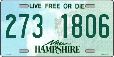 NH license plate 2731806