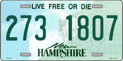 NH license plate 2731807