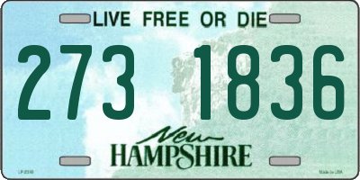 NH license plate 2731836