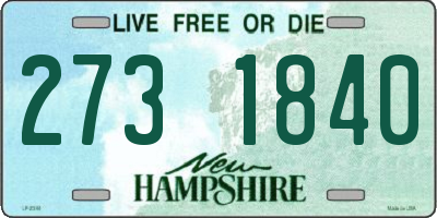 NH license plate 2731840