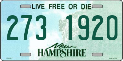 NH license plate 2731920