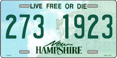 NH license plate 2731923