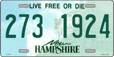 NH license plate 2731924