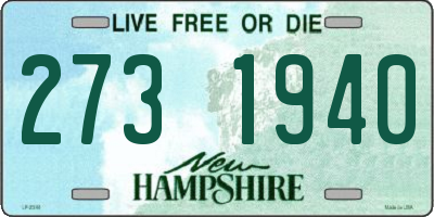 NH license plate 2731940