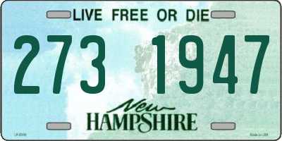 NH license plate 2731947