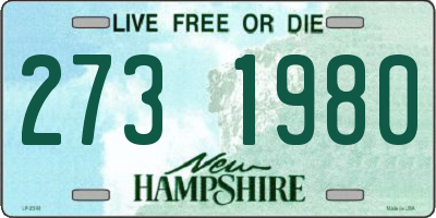 NH license plate 2731980
