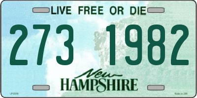NH license plate 2731982