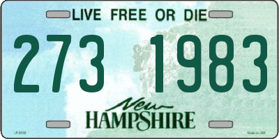NH license plate 2731983