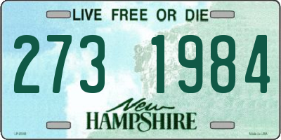 NH license plate 2731984
