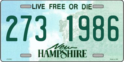 NH license plate 2731986
