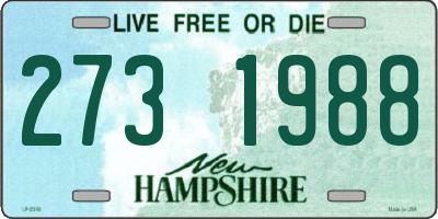 NH license plate 2731988