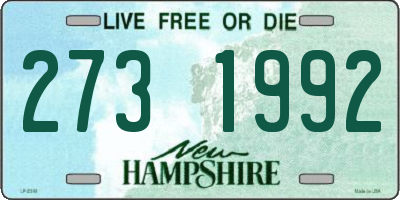 NH license plate 2731992