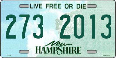 NH license plate 2732013