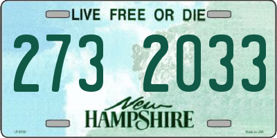 NH license plate 2732033