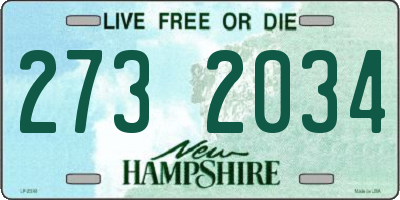 NH license plate 2732034