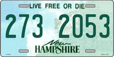 NH license plate 2732053