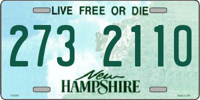 NH license plate 2732110
