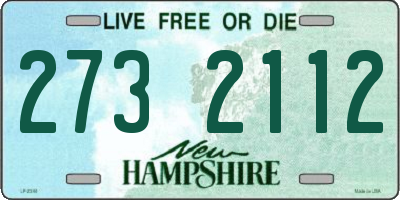 NH license plate 2732112