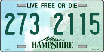 NH license plate 2732115
