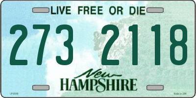 NH license plate 2732118