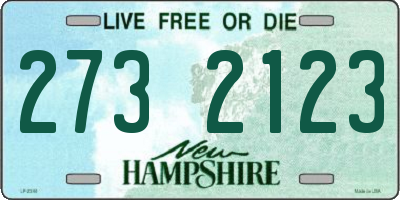 NH license plate 2732123