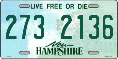NH license plate 2732136