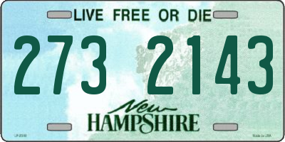 NH license plate 2732143